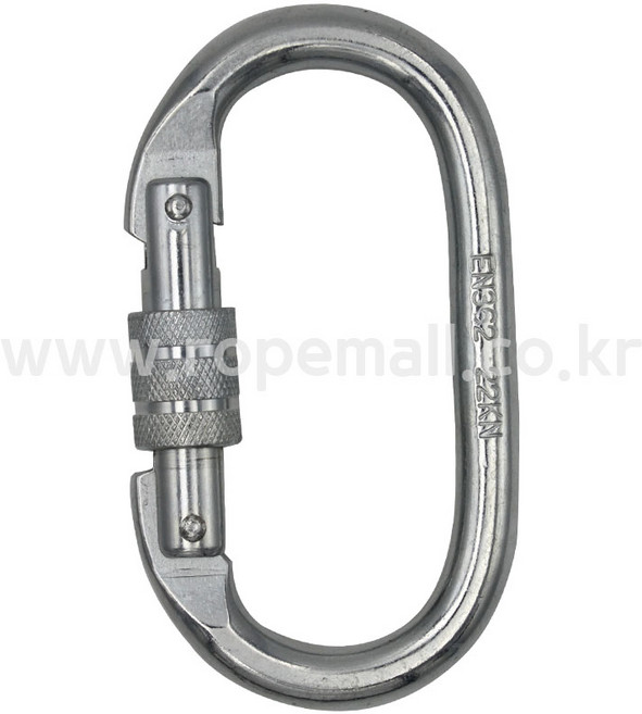 강철 카라비너 잠금비너 500kg 고하중 안전비너 산업용 자일용 등산고리 캠핑고리, 강철비너 - 중국산