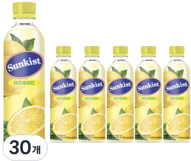 썬키스트 레몬에이드, 500ml, 30개