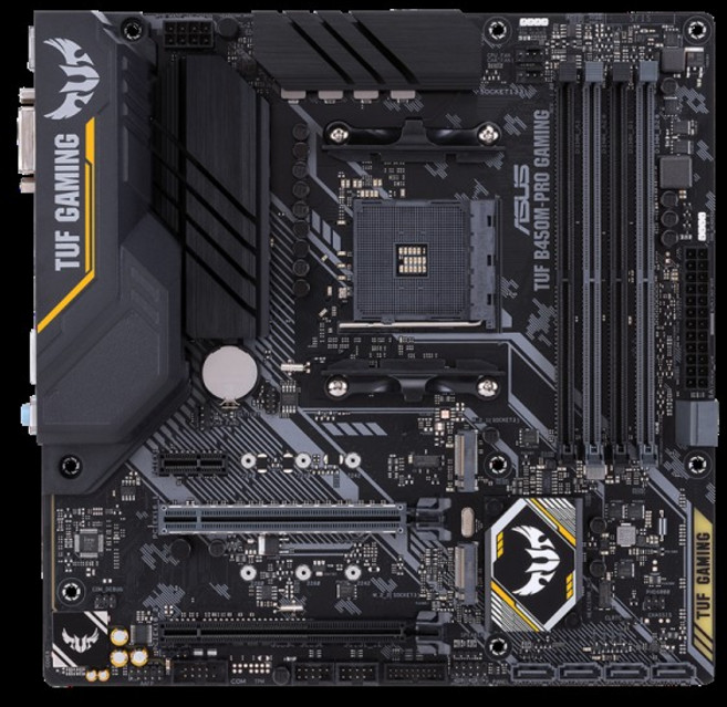 ASUS TUF B450M-PSMPS 게이밍 AMD 메인보드 라이젠 5 5600X/5600 7 5800X3D 3600 9 CPU 지원 M.2 SATA 6Gb/, 1