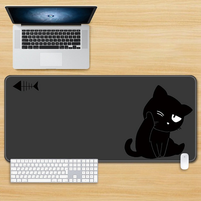 게이밍마우스패드 장패드 논슬립 키보드 매트 귀여운 캐릭터 고양이900x500x3MM, 1개, 고양이97