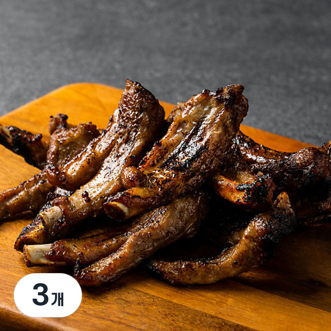 무등산식당 소금 쪽갈비 등갈비, 3개, 500g