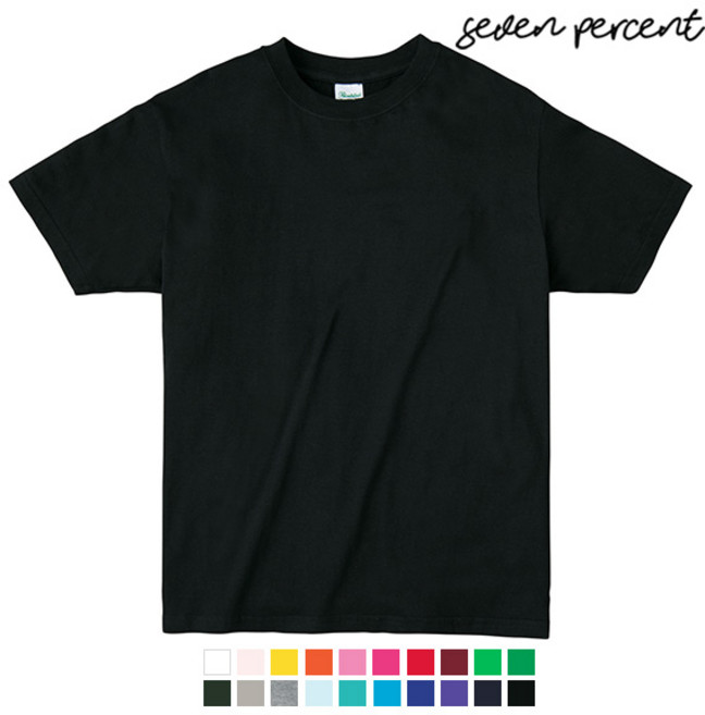 세븐퍼센트 남녀공용 30수 라운드 무지 반팔 티셔츠 00083-BBT