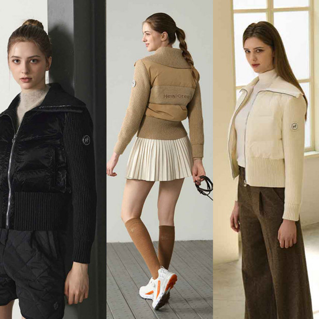 힐크릭골프다운패딩 여성 루미에르 울 블렌드 다운자켓 1HCHSXU710 978263