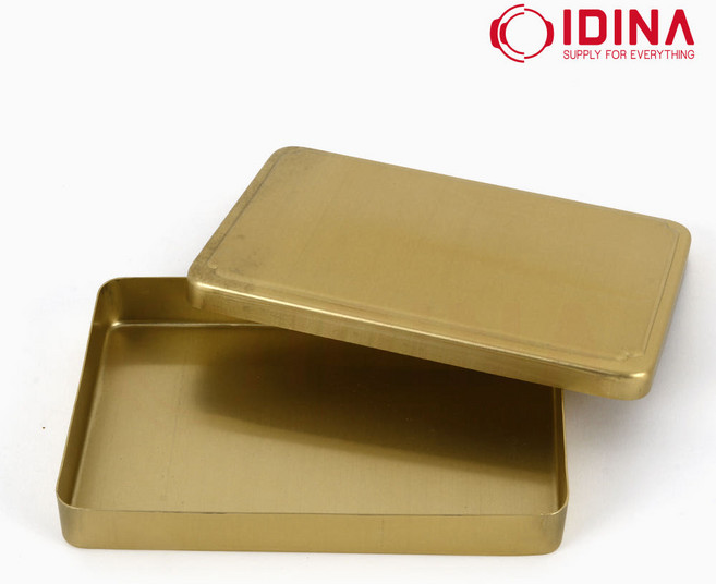 이디나 추억의 양은 옛날도시락 국산 캠핑 황 노랑 레트로 양철, 1개, 사각 3호