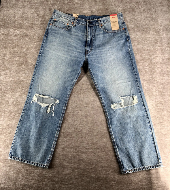 [Levi's] 555 '96 Relaxed Straight Men's Blue Denim Jeans Size 38x30 w/Tags