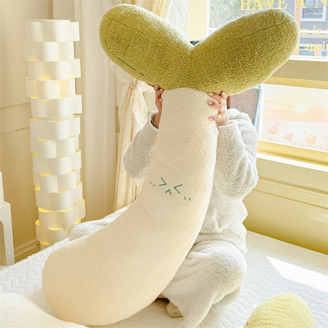 차르미콜 귀여운 콩나물 바디필로우 커버분리세탁, 새싹콩나물