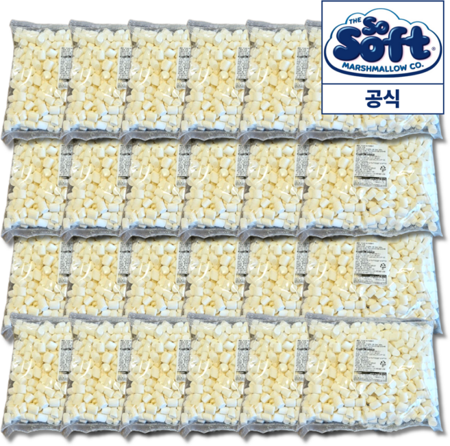 쏘소프트 미니 화이트 마시멜로우 두쫀쿠 재료 쫀득쿠키 호주산, 20개, 200g