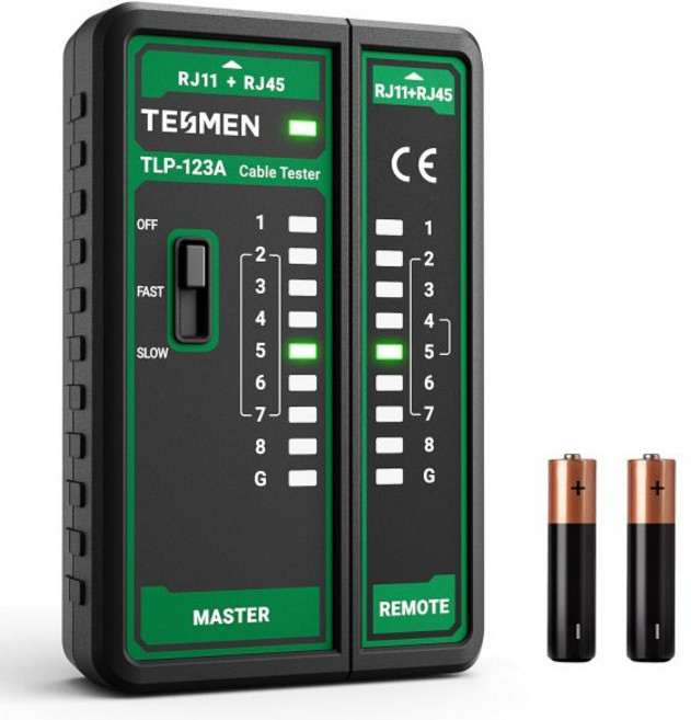 RJ11 RJ45용 TESMEN TLP-123A 네트워크 케이블 테스터 CAT5ECAT6CAT6ACAT7UTPSTP LAN 및 TEL 연속성 테스트용 이더넷 와이어 도구 케이블, RJ11 RJ45용 TESMEN TLP-123A 네트워