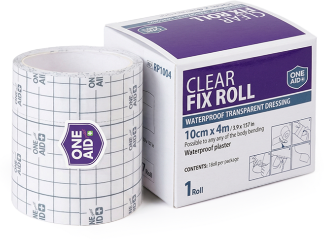 원에이드 밴드 클리어 픽스롤 의료용 투명 반창고, 1개