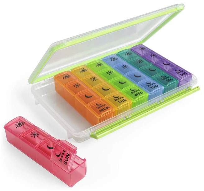 이지도즈 7일 4칸 분리형약통 70312, 1개 - 쿠팡