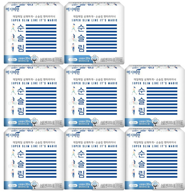 예지미인 순슬림 라이너 롱 20P X 8팩, 20매입, 8개