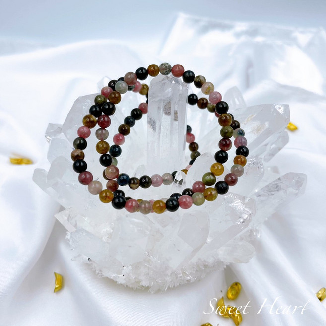 Sweet Heart 多彩碧璽手珠 3.5mm 無處理無加色 可繞三圈