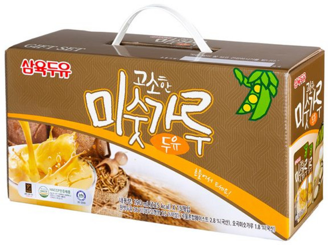 삼육두유 고소한 미숫가루 두유 190ml(140kcal) 45개입, 190ml, 45개