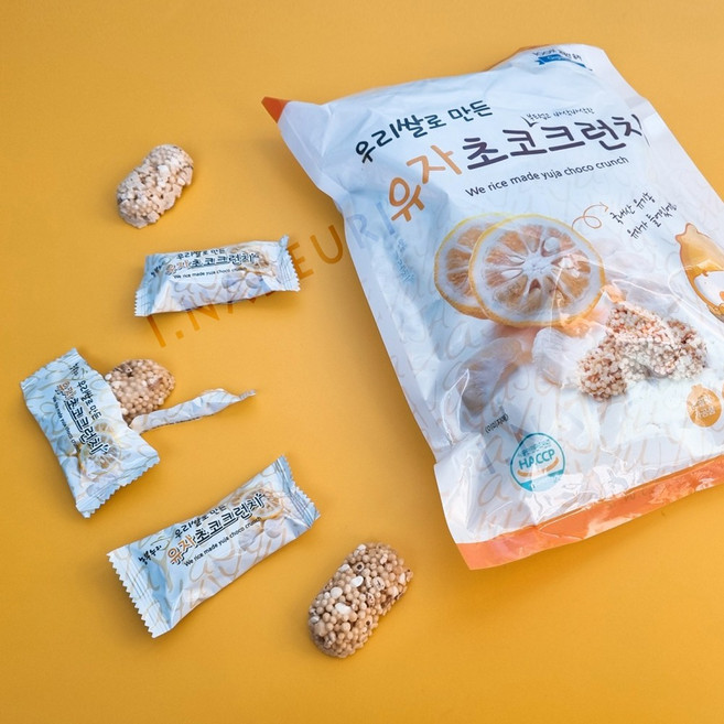 에덴식품 우리쌀로 만든 유자 초코크런치 초코바 초콜릿, 1개