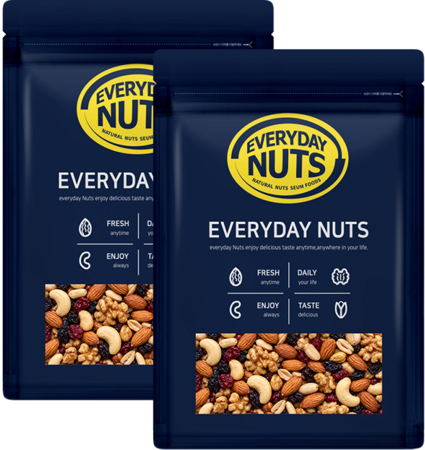 에브리데이넛츠 프리미엄 믹스넛 500g+500g, 500g, 2개