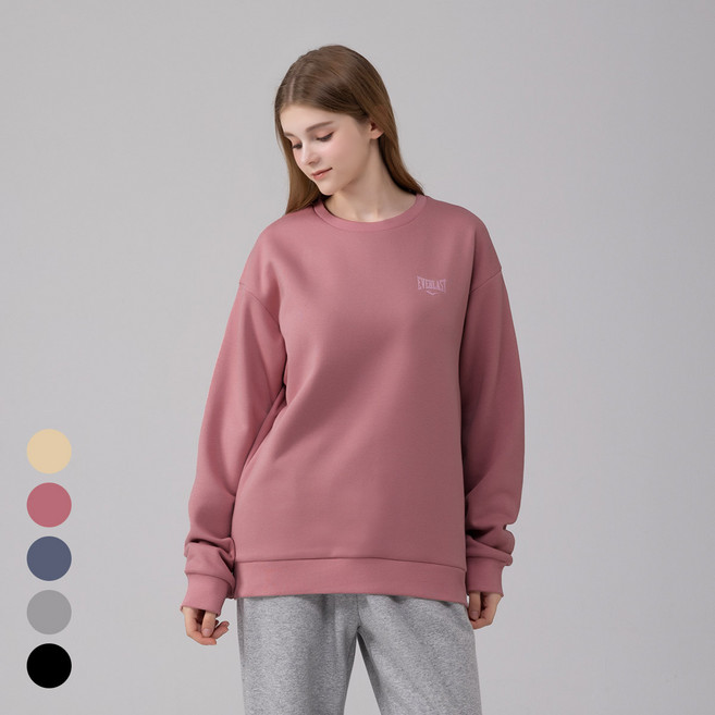 에버라스트 여성 기모 맨투맨 티셔츠 긴팔티