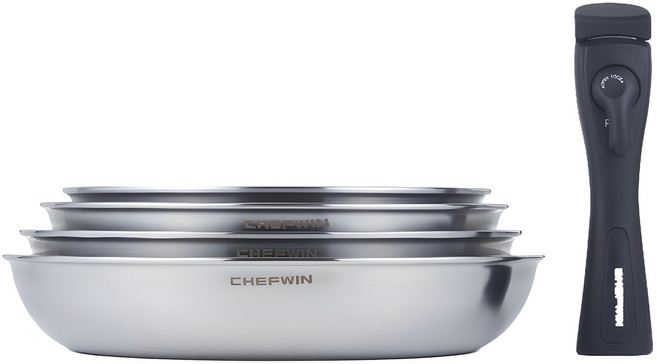 쉐프윈 인덕션 드림핸즈 316 팬패키지 5개, 혼합색상, 프라이팬 4종 + 드림핸즈, 1세트