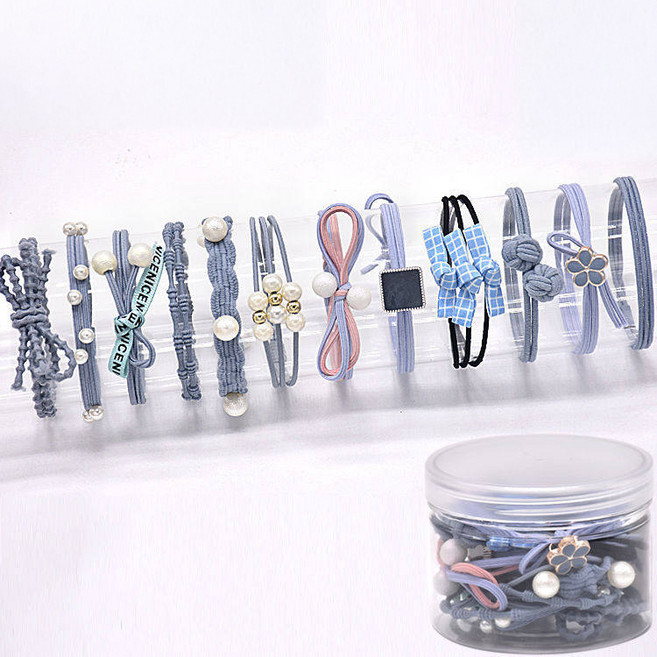 메이크마인 예쁜 고탄력 팔찌 고무줄머리끈 12종 세트
