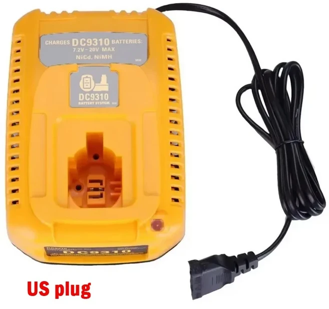 배터리 충전기 DC9310 DC9320 디월트 7.2V-18V 배터리용 충전기 디월트 2포트 NiCd 및 NiMh 배터리 충전기, 02 DC9320 US plug, 01 빠른  Mainland