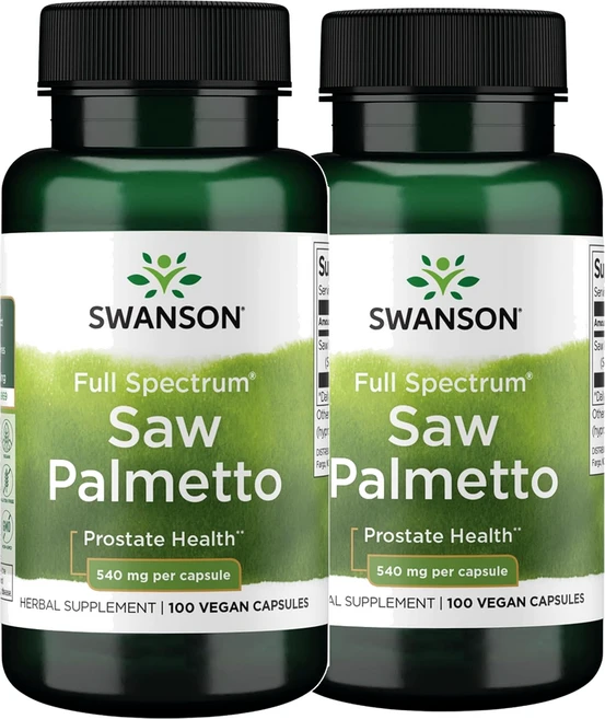 Swanson Saw Palmetto Prostate Health Capsule 스완슨 쏘팔메토 전립선 헬스 캡슐 540mg 250정 2개, 100정 - 쿠팡