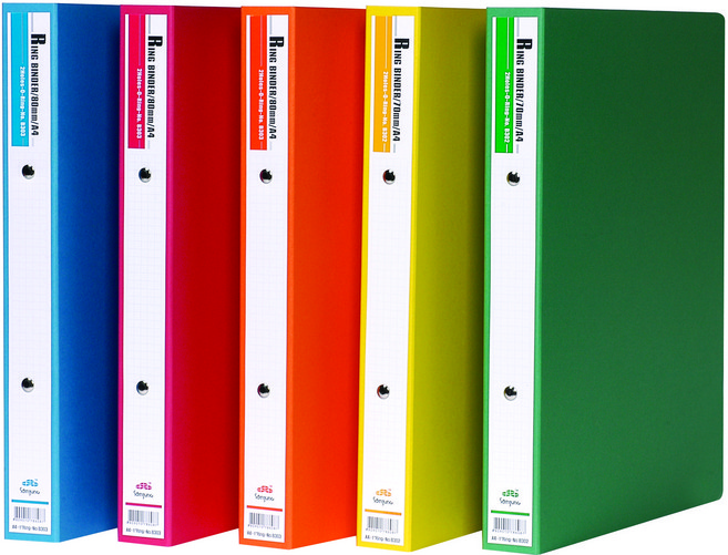 삼정 칼라 2공 바인더 하드커버 바인더 O링바인더 파일철 칼라보드파일 A4, 청색1개