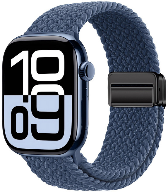 밴드톡 애플워치 호환 마그네틱 브레이드 스포츠 루프 스트랩11 10 9 8 7 6 5 4 3 2 se2/3 ultra 2/3, 데님, 1개