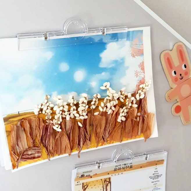 A4 투명 자석 집게 메모홀더 클립 마그네틱