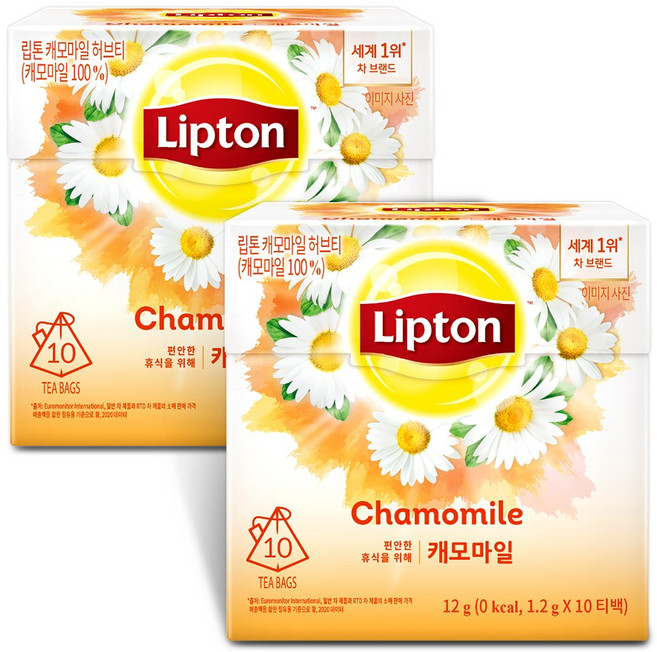 립톤 캐모마일 허브티, 1.2g, 10개입, 2개