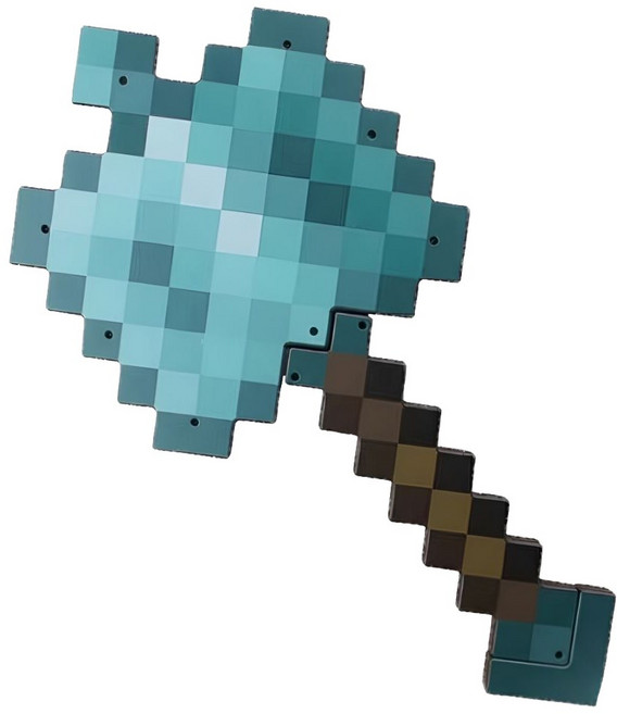 마인크래프트 굿즈 장난감 역할놀이 다이아몬드 검&곡괭이, 다이아몬드 해머, 1개