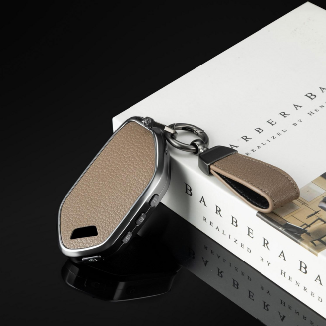 로엔스 기아 차 키케이스 키홀더, KA-5버튼, Brown