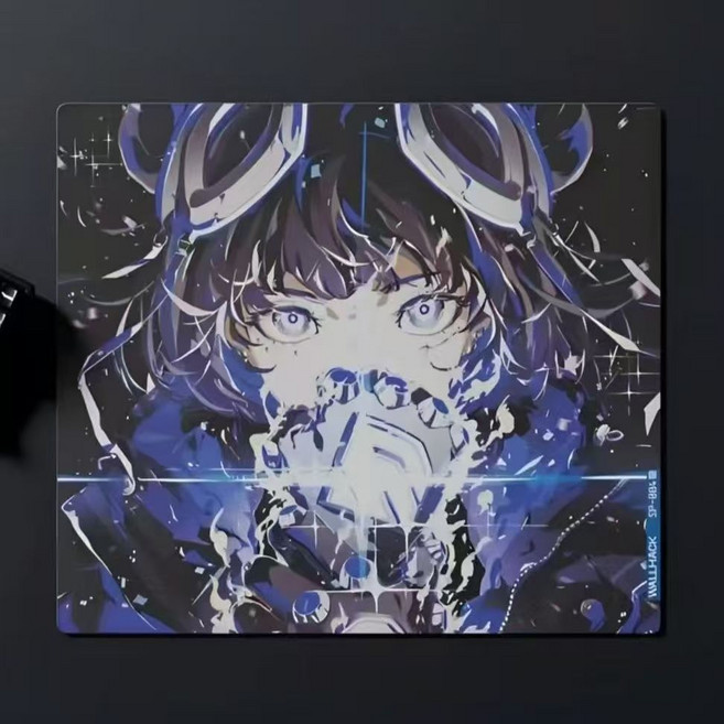 WALLHACK 4.0 Gravity 한정판 강화유리 게이밍 마우스패드490X430mm, 1개, 파란색