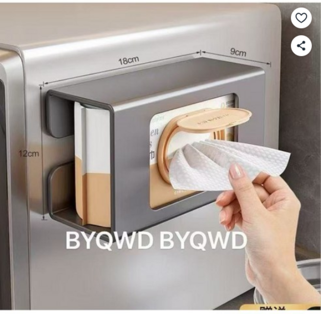 BYQWD가정용 물티슈 받침 냅킨 타공 없음 케이스 정리함BYQWD, 15 자석형 건그레이 소형, 1개