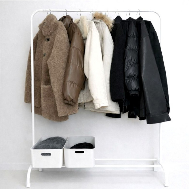 레누아 뚝심 행거 이동식 옷걸이, 어반 화이트