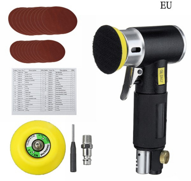 2인치 3인치 미니 에어 샌더 키트 듀얼 액션 오비탈 광택기 자동차 광택용, 02 SETB