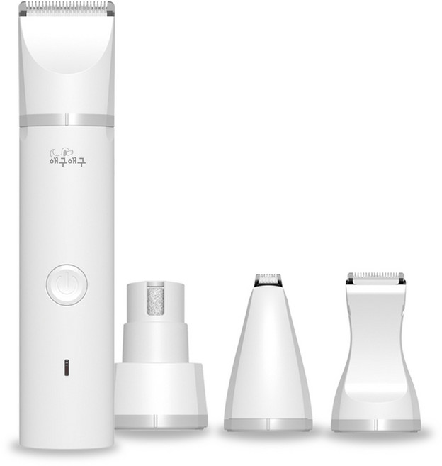 애구애구 애견 이발기 4 in 1, 화이트, 1세트