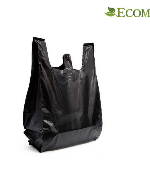 에코컴퍼니 손잡이 비닐 봉투 검정색, 4L, 100개