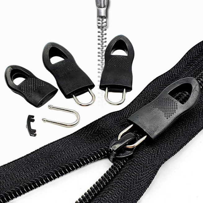 웜네스트 지퍼손잡이 지퍼 헤드, 10개, 블랙