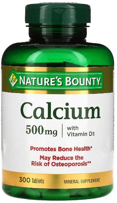 네이쳐스바운티 비타민 D3 함유 칼슘 500mg 300정, 6개 - 쿠팡