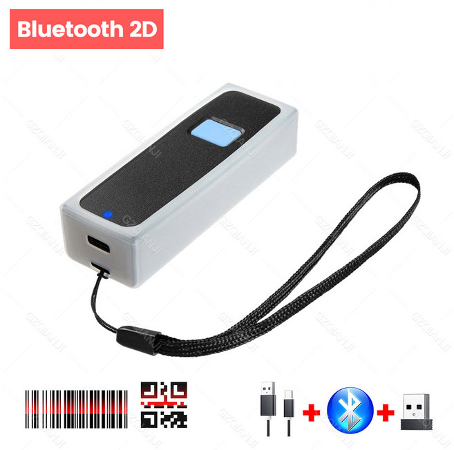필름스캐너 미니 블루투스 2D 바코드 스캐너 3 in 1 USB 2 4G 무선 연결 QR 이미지 리더 PDF417 데이터 매트릭스 화면 스캐닝
