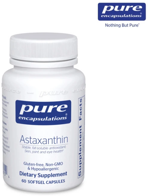 미국 Pure Encapsulations 아스타잔틴 Astaxanthin 4mg 60캡슐, 1개, 60정 - 쿠팡