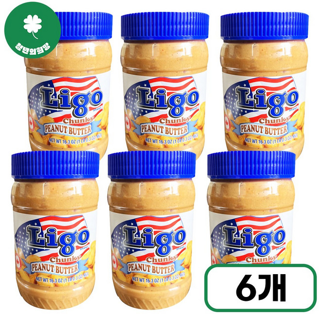 리고 땅콩버터 천크, 462g, 6개