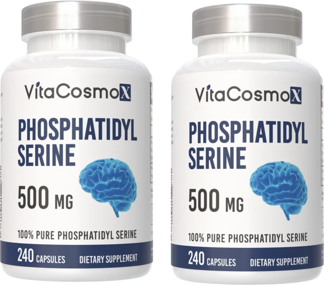 미국직배송 VitaCosmoX Phosphatidylserine 포스파티딜세린 500mg, 2개, 240정 - 쿠팡