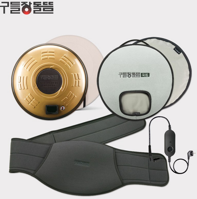 [생명사랑/부모님효도선물] 구들장 돌뜸 골드 세트(복대포함)+쇼핑백, gold