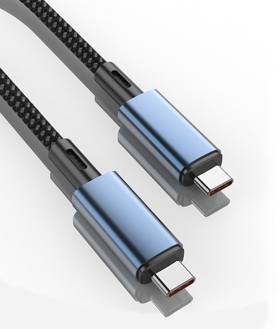 USB4 傳輸線 40Gbps 240W PD 8K@60Hz, USB4無數顯240w40GB-黑色, 1個, 1m