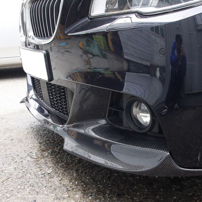 BMW 5시리즈 F10 카본 프론트립 M팩 범퍼 가드 몰딩 호환 용품