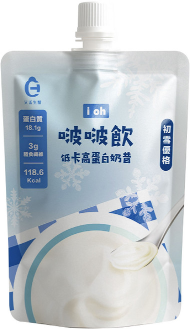 i oh 啵啵飲 初雪優格 低卡高蛋白 方便即飲 健康代餐, 1個, 1份