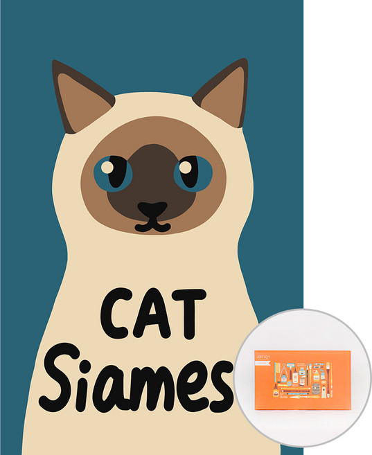 아트조이 DIY 명화그리기 샴 고양이 10x15cm, 1개