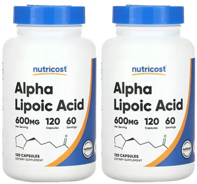 뉴트리코스트 알파리포산 300mg 120 캡슐, 120정, 2개 - 쿠팡