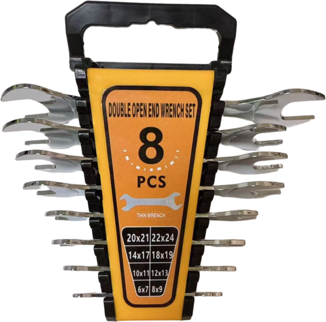GRERNER 슬림&얇은 스패너 8pcs 세트 - 6x7~22x24mm 8종, 1개