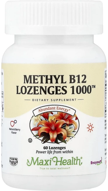 프리미엄상품 Maxi Health Methyl B12 Lozenges 1000™ 천연 베리 사탕 정제 60정(사탕 정제 1정당 1000mcg) 끝내주게잘나가는상품, MaxiHealthMethylB12Lozenges100, 1개 - 쿠팡